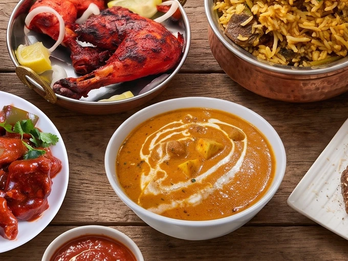A vibrant spread of Chettinad and Indian dishes at Rockfort Authentic Chettinadu and Indian Cuisine in Ranchlands, Calgary