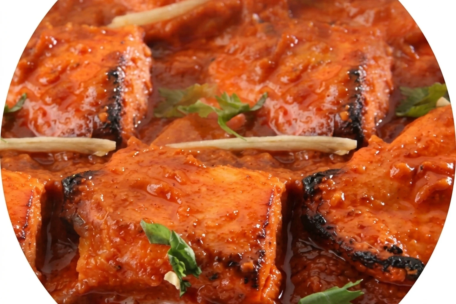 Achari Fish Tikka - Tandoor-grilled halibut at Rockfort Authentic Chettinadu & Indian Cuisine Calgary